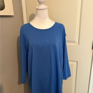 Susan Graver Blue Relaxed Tunic Top